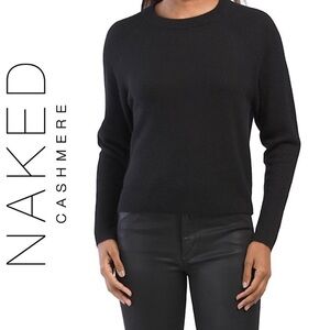 NWT Naked Cashmere Brittany Black Crewneck Sweater N20173B Size Small